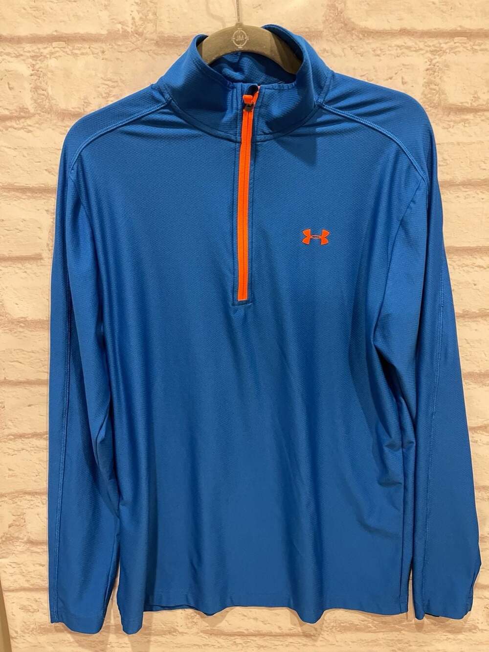 Under Armour Velocity 2.0 Size MD/M Blue Orange 1/4 Zip Pullover